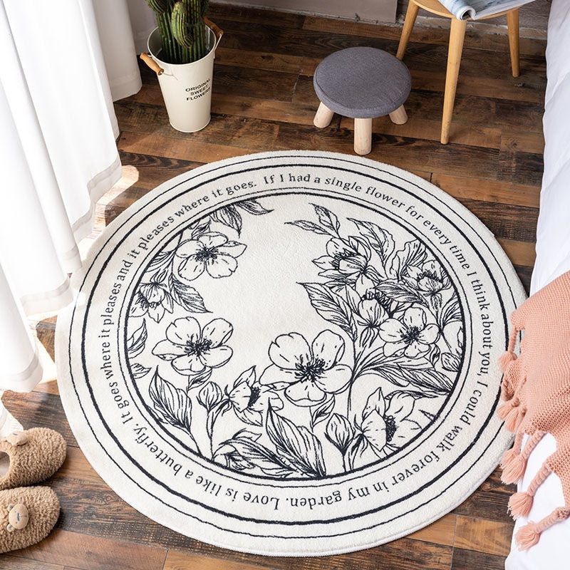 Round Nordic Living Room Coffee Table Mat