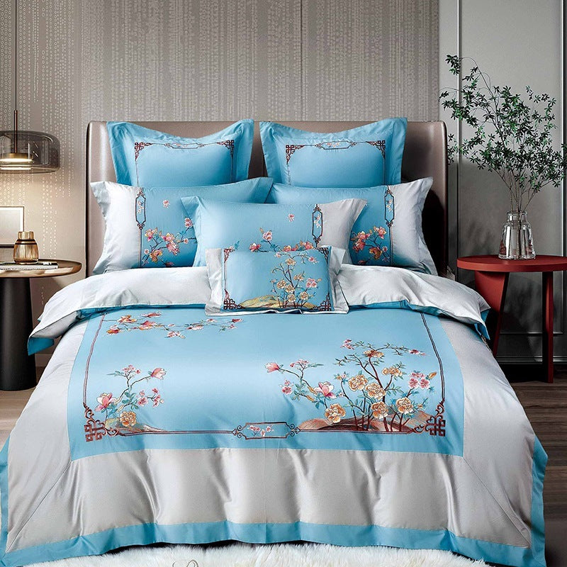 Light Luxury Embroidered Skin-friendly Quilt Cover Bedding