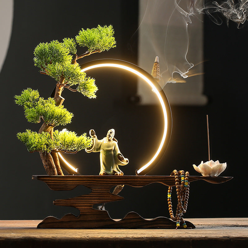 Zen Backflow Incense Burner The Monkey King Quest For The Sutra Decoration Living Room Entrance Office Decorations Home Incense Burner