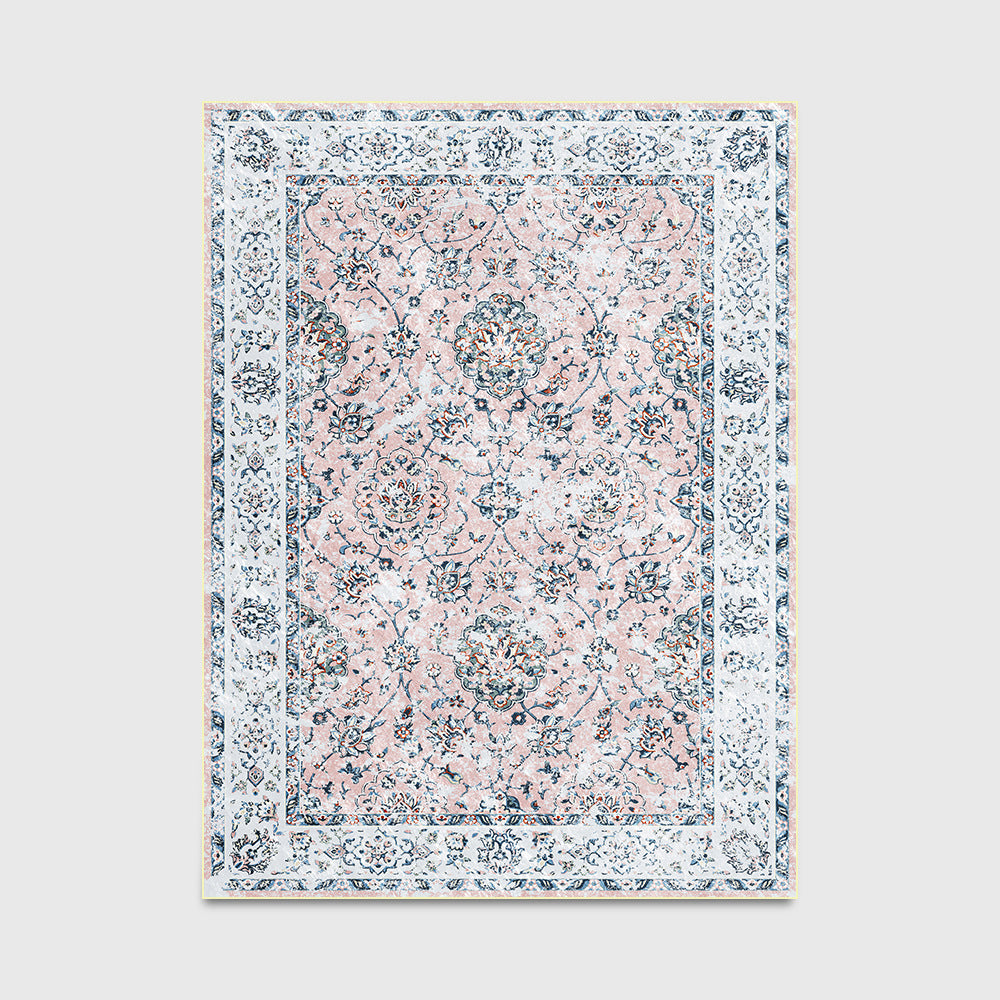 European Style Retro Sweet Grey Flower Carpet