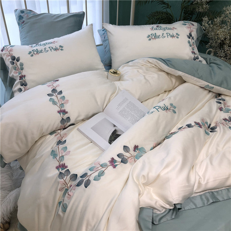 Silky Soft Embroidered Quilt Bedding