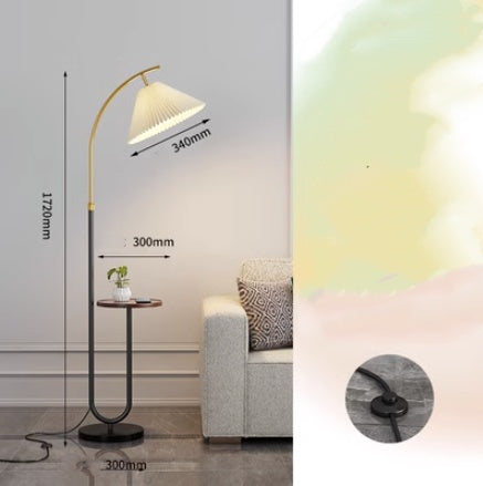 Pleated Floor Lamp Nordic Living Room Bedroom Wireless Charging Model