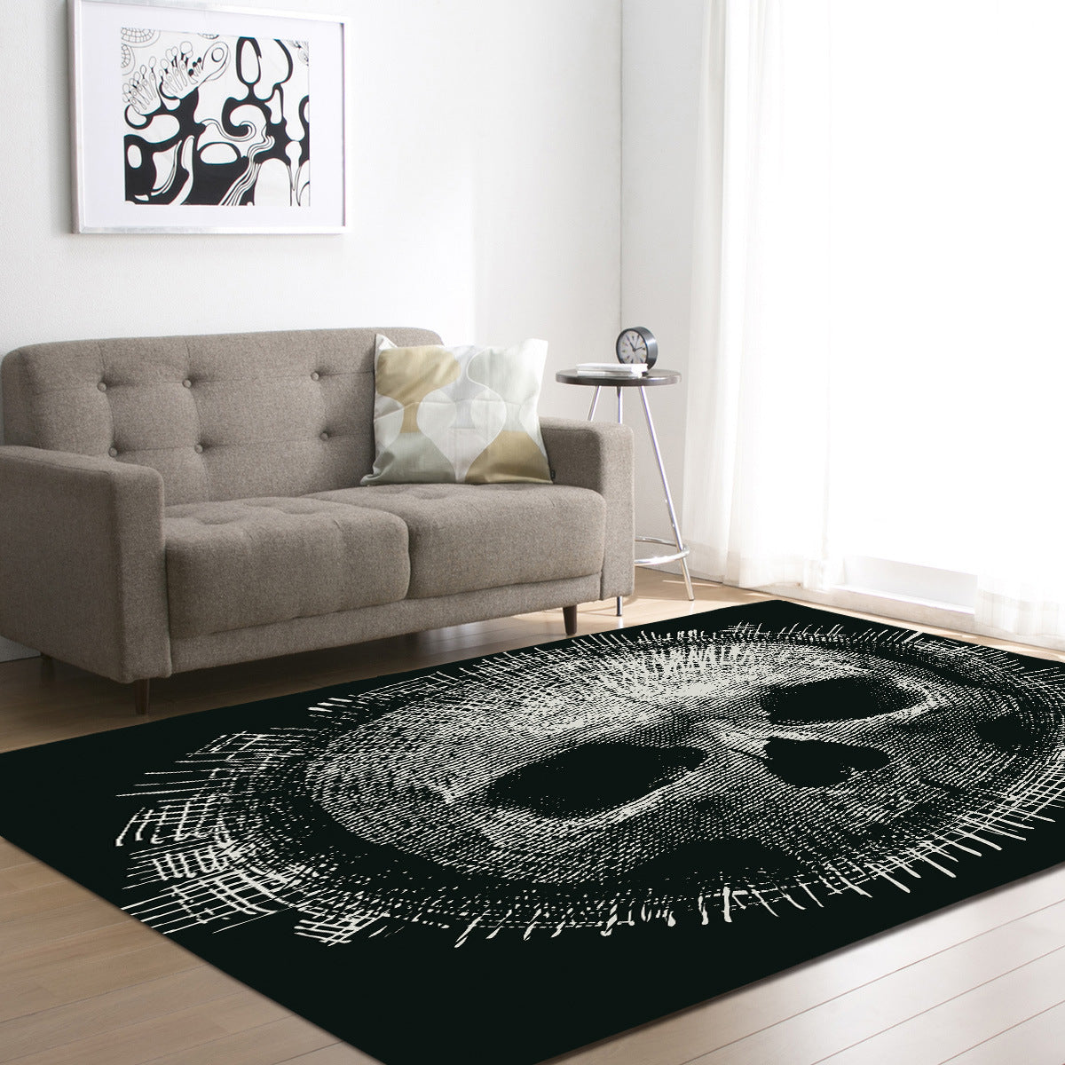 Skull head living room carpet