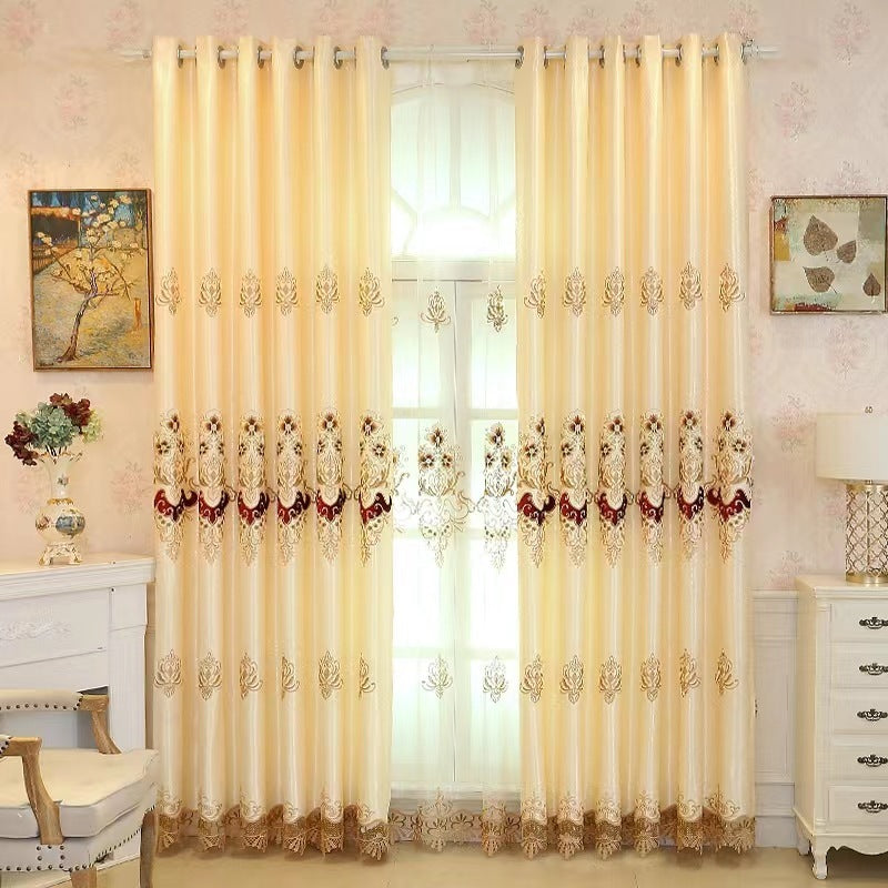 European-style Embroidered Curtain Velvet Embroidery