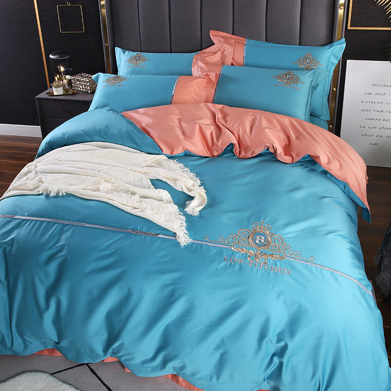 Light Luxury Embroidered Skin-friendly Quilt Cover Bedding