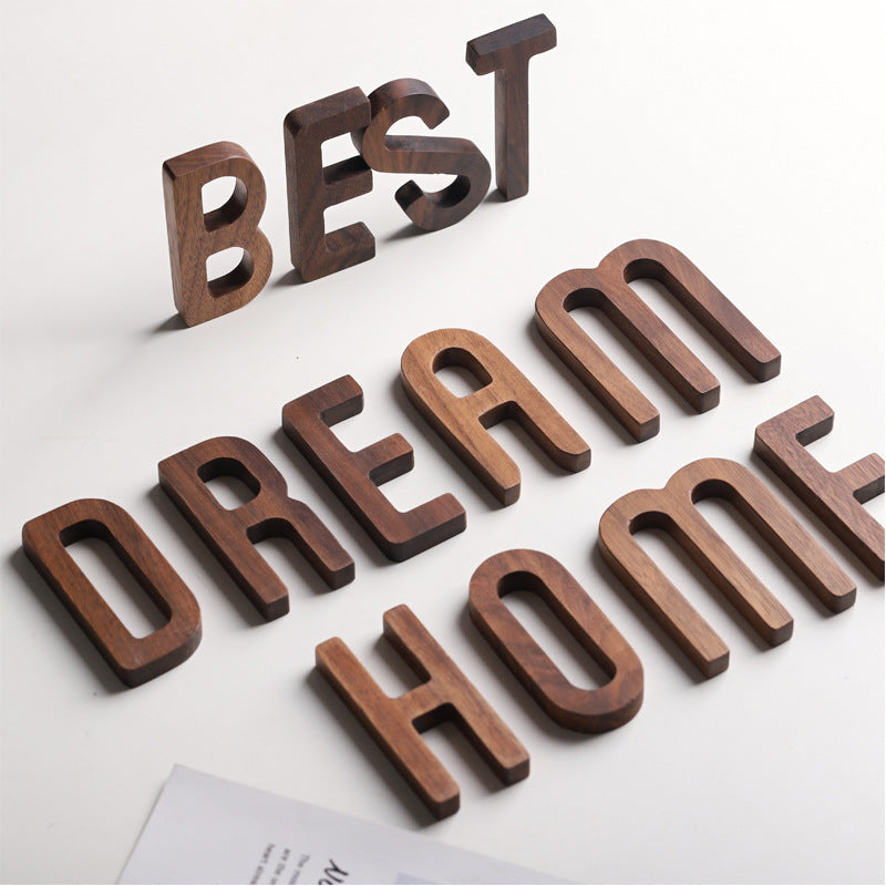 INS Nordic Style Solid Wood Letter Combination Wall DIY Letter Home Decoration