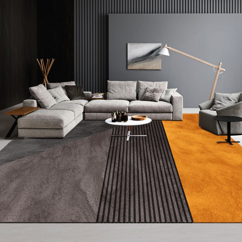 Nordic Modern Light Luxury Orange Malaysian Carpet