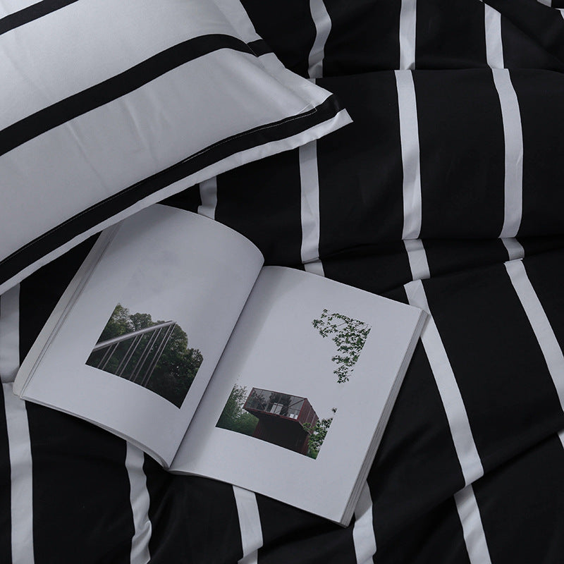 Simple card ventilation three-piece bedding