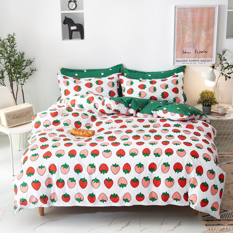 Four-piece Cotton Round Net New Pattern Bedding