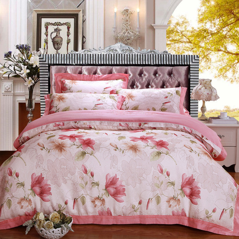 Pure cotton jacquard four-piece bedding