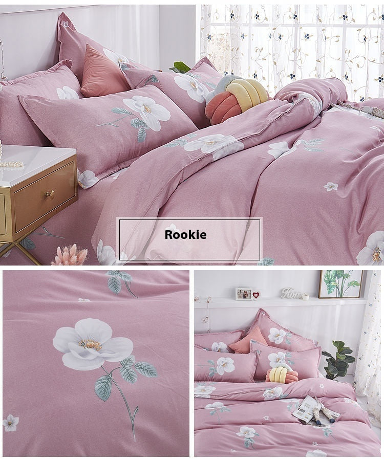 Skin-friendly Quilt Cover Brushed One-piece Double Duvet Cover Bed