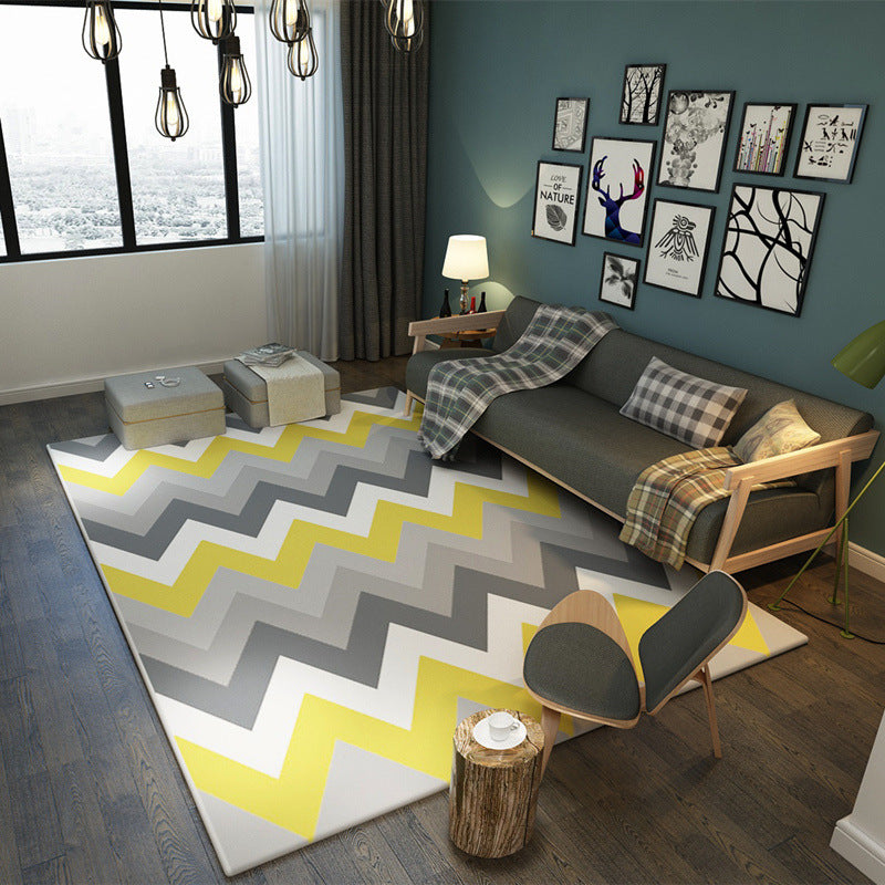 Simple modern geometric living room carpet