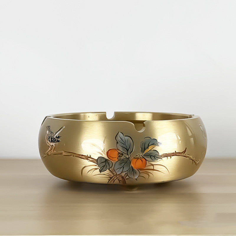 Creative Personality Home Living Room Office Brass Ashtray