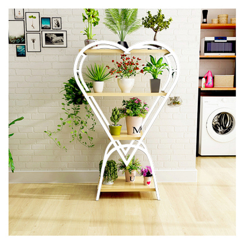 Indoor Living Room Balcony Decorative Creative Heart-shaped Multi-layered Flower Shelves