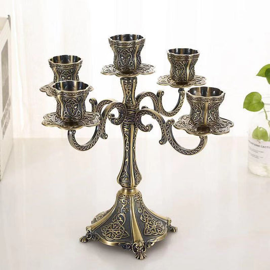 Retro Alloy Candle Holder Decoration Luxury