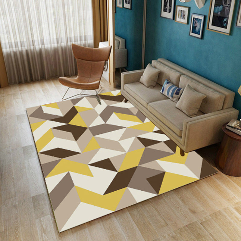 Simple modern geometric living room carpet