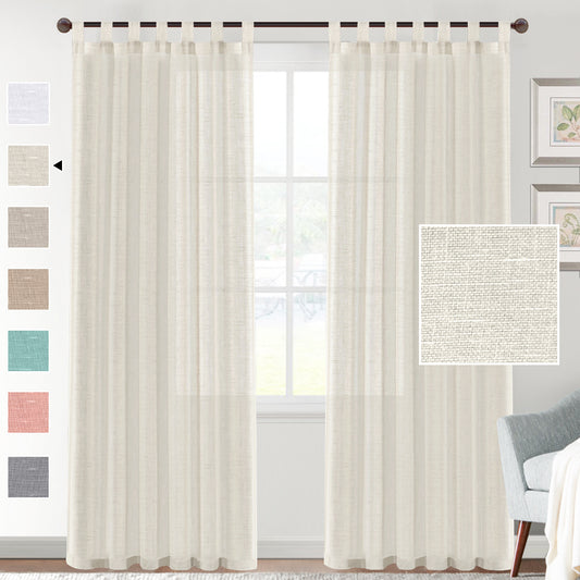 Linen Yarn Curtain Transparent Window Screen