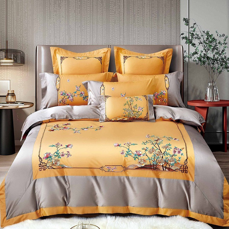 Light Luxury Embroidered Skin-friendly Quilt Cover Bedding