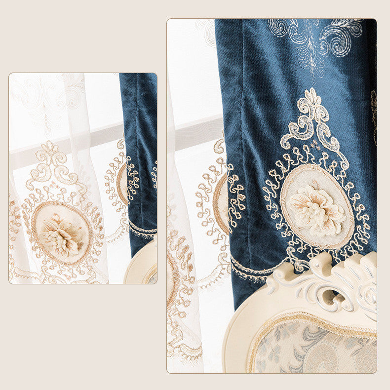 Shading Embossed Curtain Cloth Embroidered Yarn