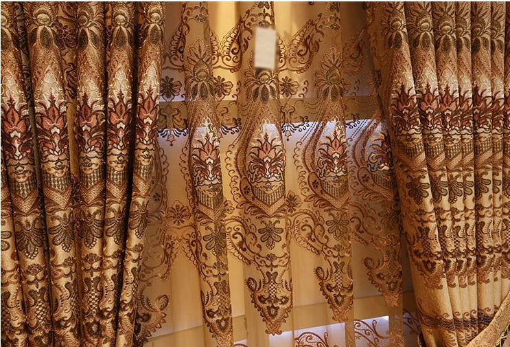 High-end Atmospheric Embroidered Curtains Luxury Villa Shading