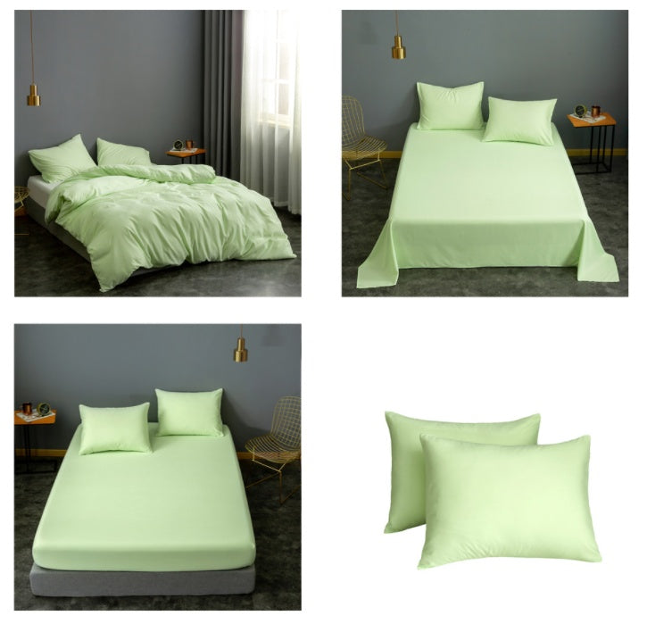 Fashion Home Textile Single Product Bedding Brushed Solid Color Quilt Cover