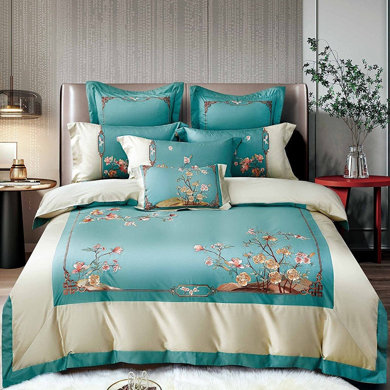 Light Luxury Embroidered Skin-friendly Quilt Cover Bedding