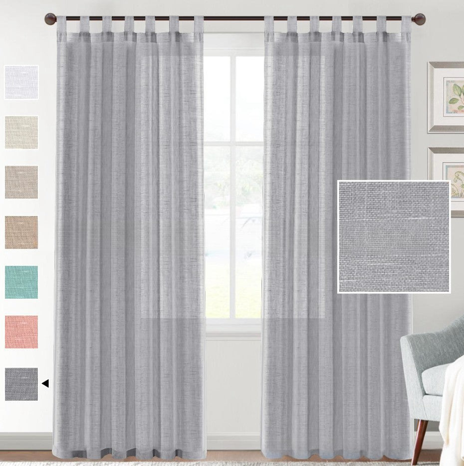Linen Yarn Curtain Transparent Window Screen