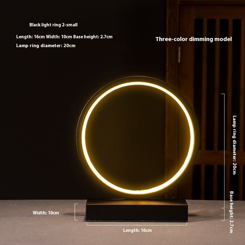 New Chinese Style Creative Zen Decoration Home Backflow Incense Living Room LED Lamp Ring