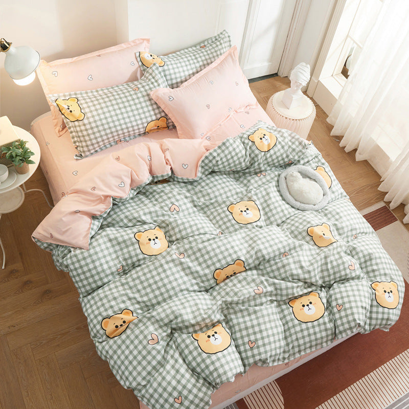 Four-piece Cotton Round Net New Pattern Bedding