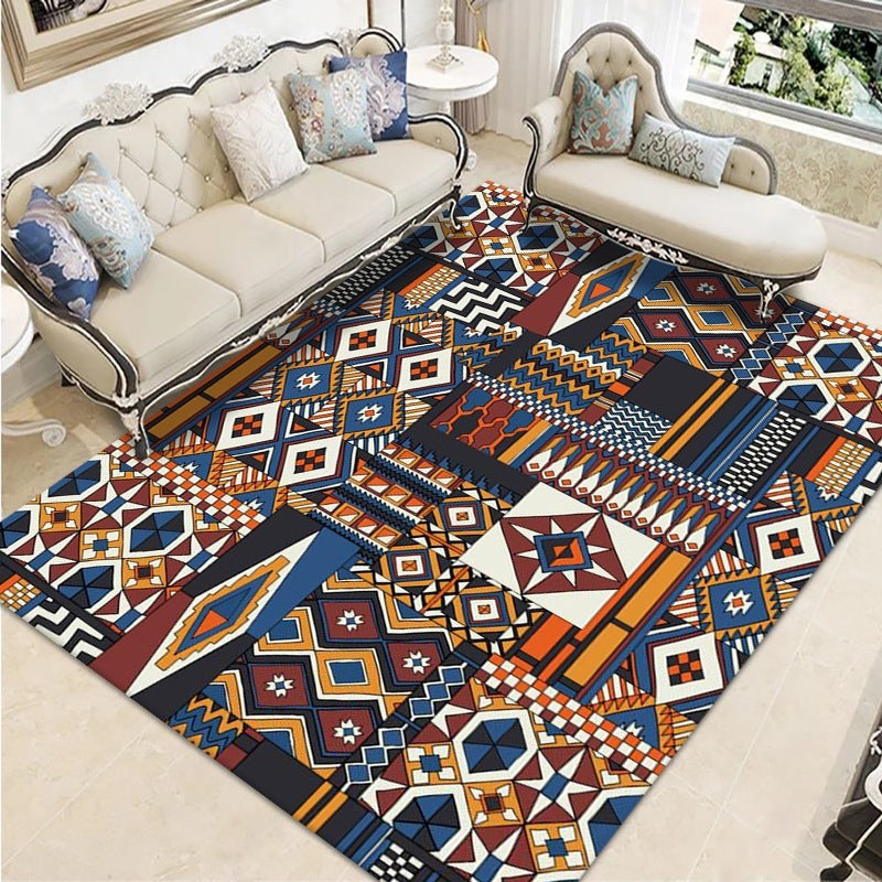 Ethnic Style Carpet Retro Living Room Sofa Floor Mat