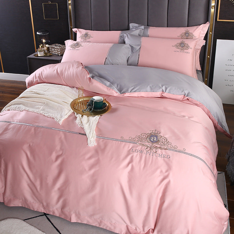 Light Luxury Embroidered Skin-friendly Quilt Cover Bedding