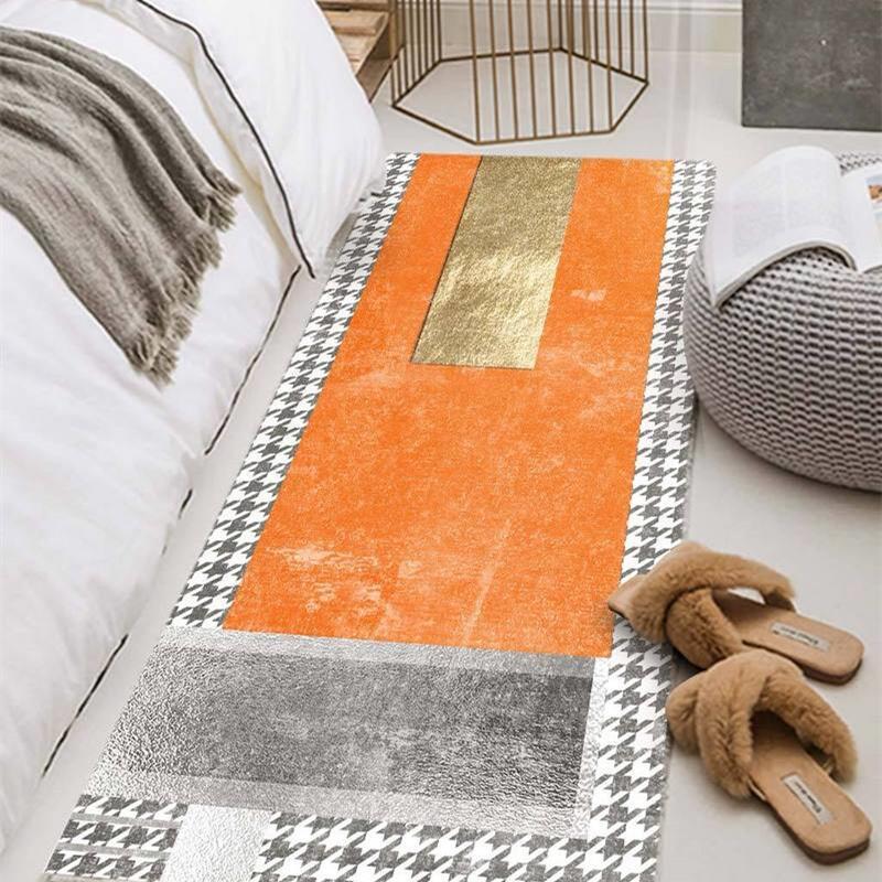 Nordic Modern Light Luxury Orange Malaysian Carpet