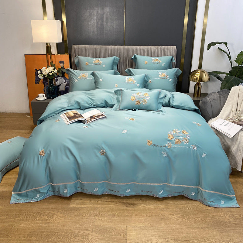 Light Luxury Embroidered Skin-friendly Quilt Cover Bedding