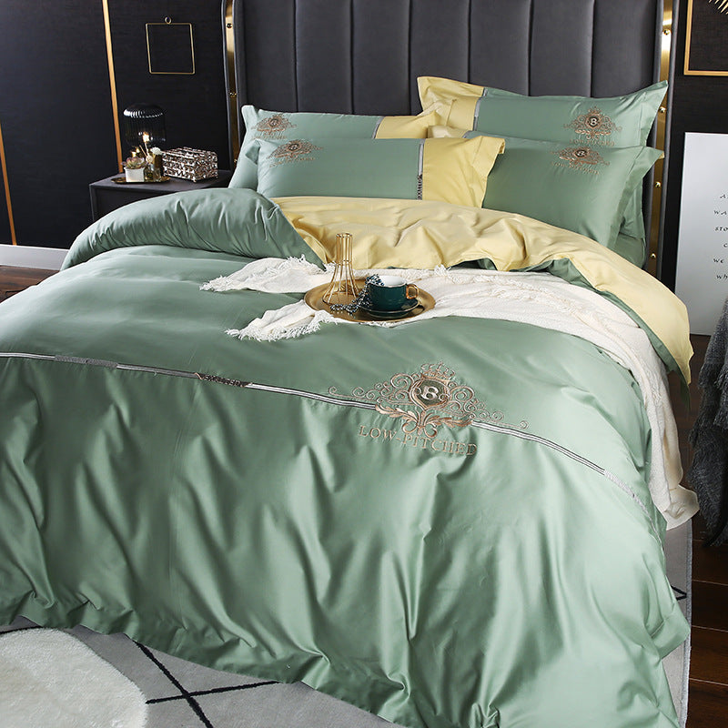 Light Luxury Embroidered Skin-friendly Quilt Cover Bedding