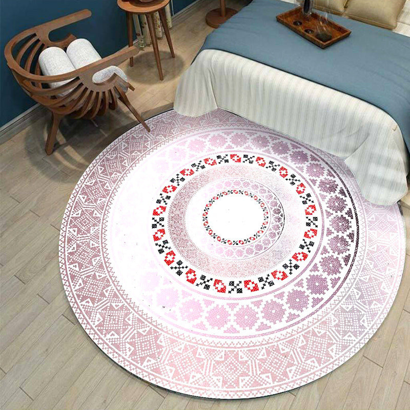 Round Stylish Living Room Rug