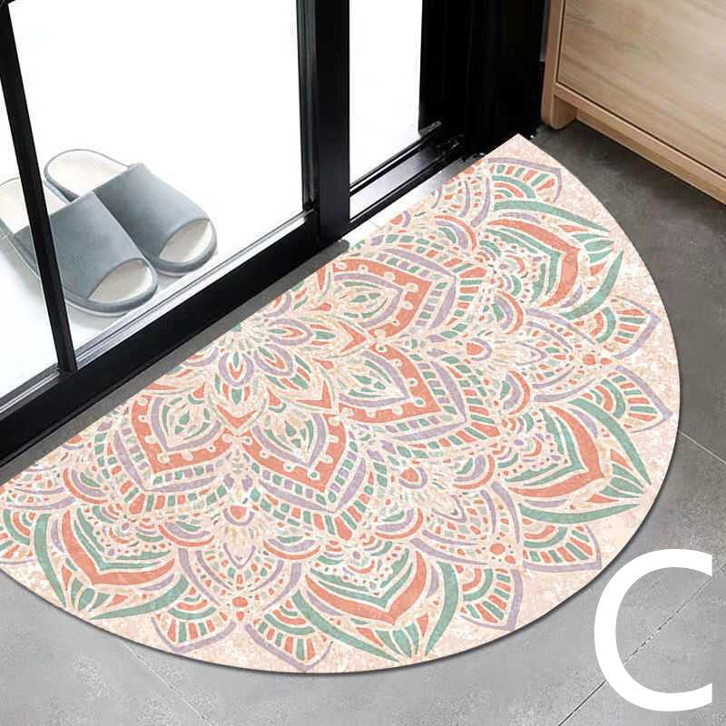 Household Absorbent Bedroom Semicircular Carpet