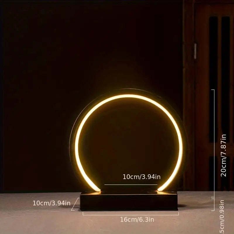 New Chinese Style Creative Zen Decoration Home Backflow Incense Living Room LED Lamp Ring