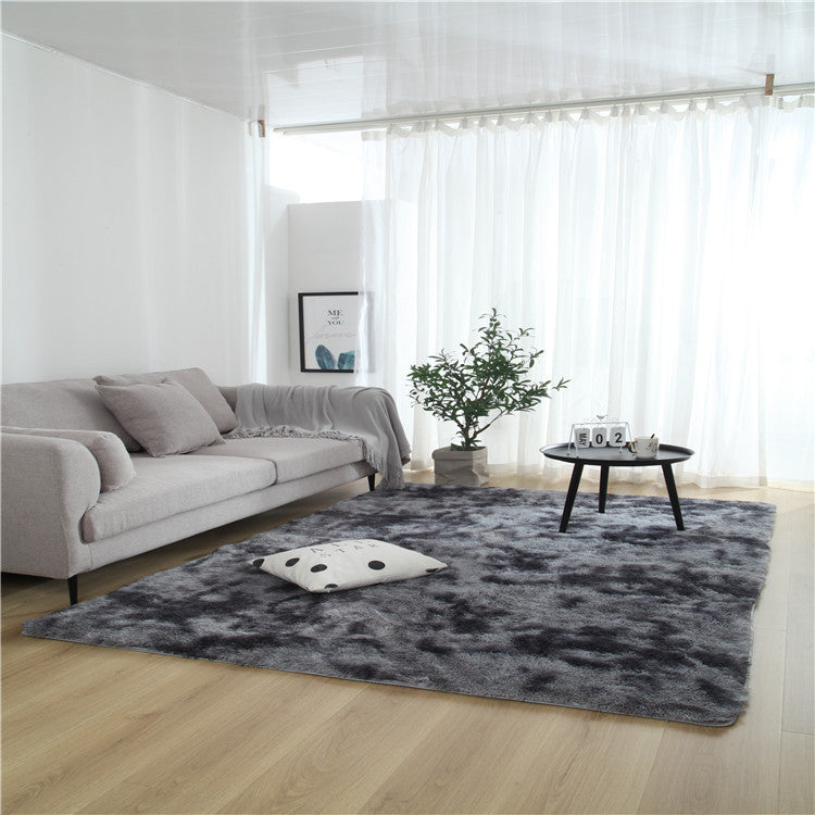 Variegated Tie-dye Gradient Carpet Bedroom Living Room End Table Rugs Bedroom Bedside Sofa Long Wool Washed Full-bed Hair Generation