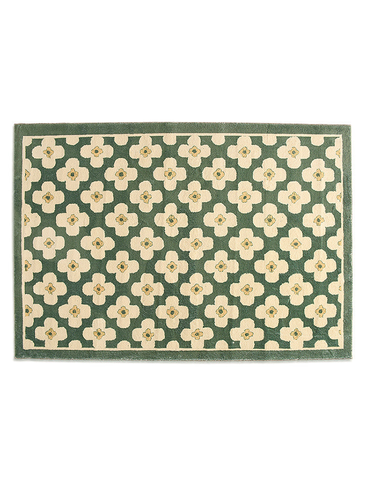 French Retro Green Carpet For Luxury Household