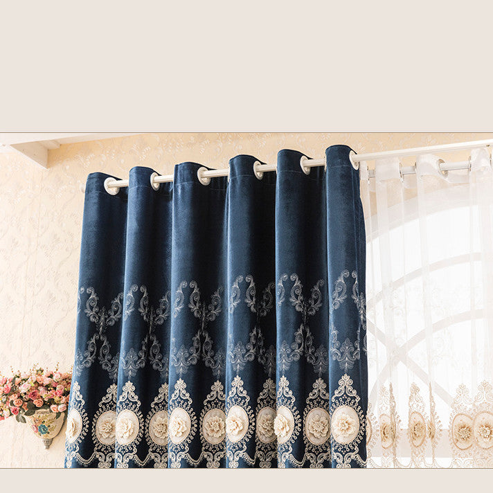 Shading Embossed Curtain Cloth Embroidered Yarn