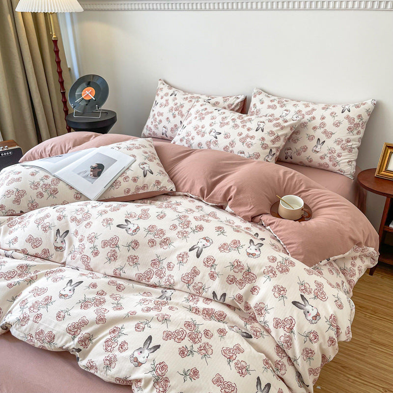 Four-piece Bed Set Jacquard Quilt Cover Sheets