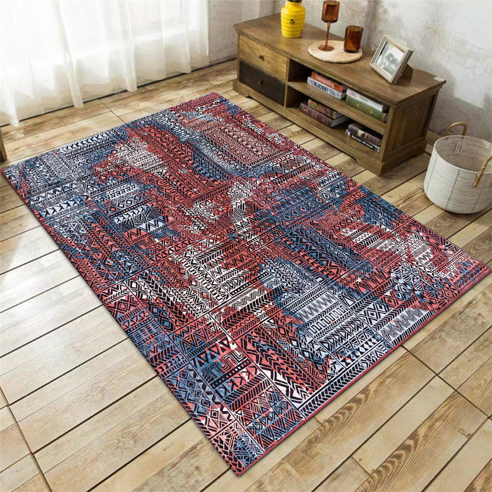 Retro Boho Geometric Ethnic Living Room Bedroom Entry Door Rug