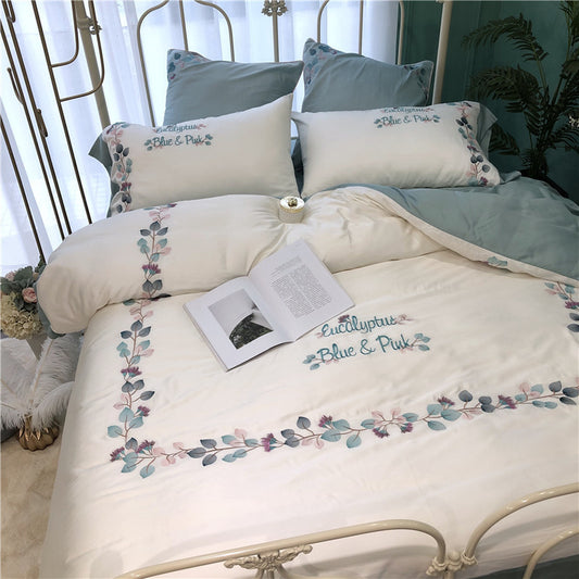 Silky Soft Embroidered Quilt Bedding