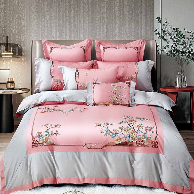 Light Luxury Embroidered Skin-friendly Quilt Cover Bedding