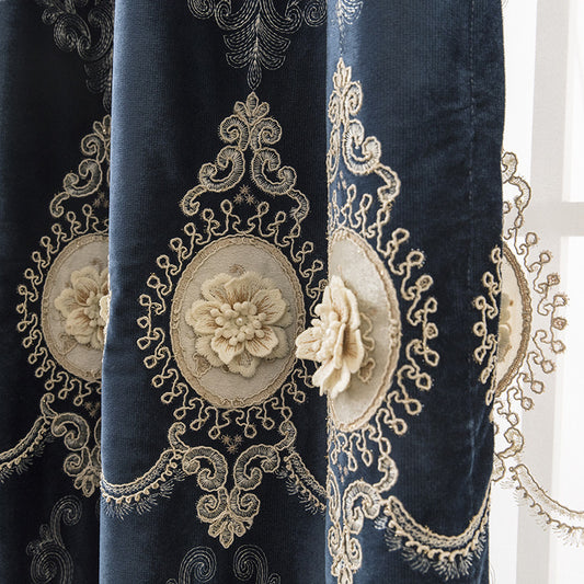 Shading Embossed Curtain Cloth Embroidered Yarn