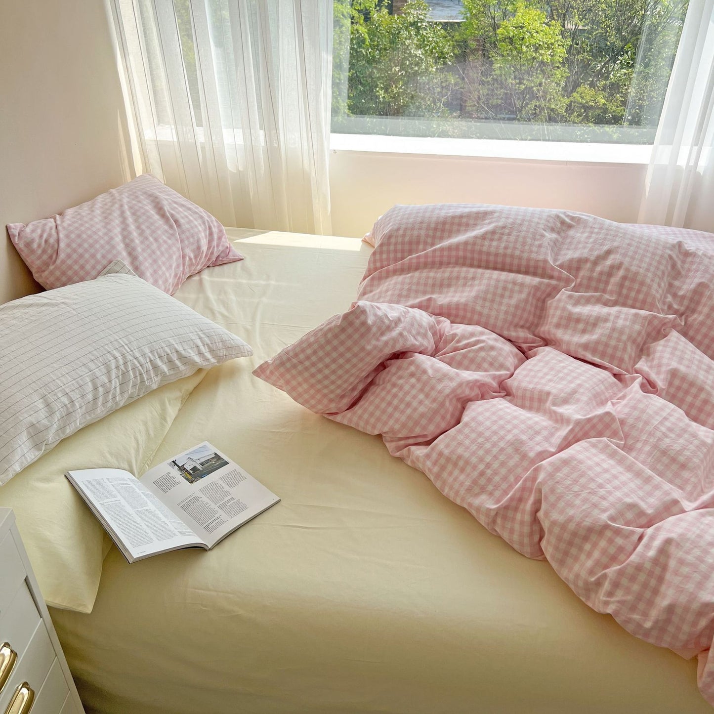 Pastel Bedding Plaid bedsheets